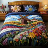 Set di Biancheria da Letto Trapuntata 3 Pezzi Flusso del Prato