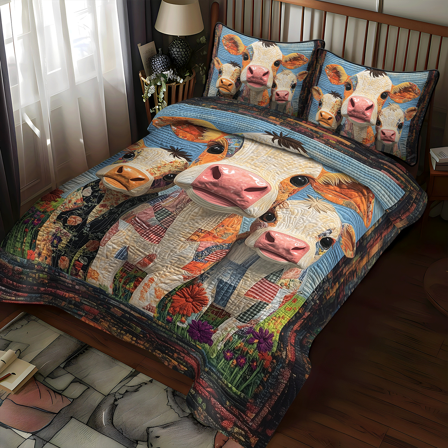 Set di Biancheria da Letto Trapuntata 3 Pezzi Prato di Mates