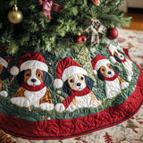 Beagle Allegri Copri Base per Albero di Natale Trapuntato