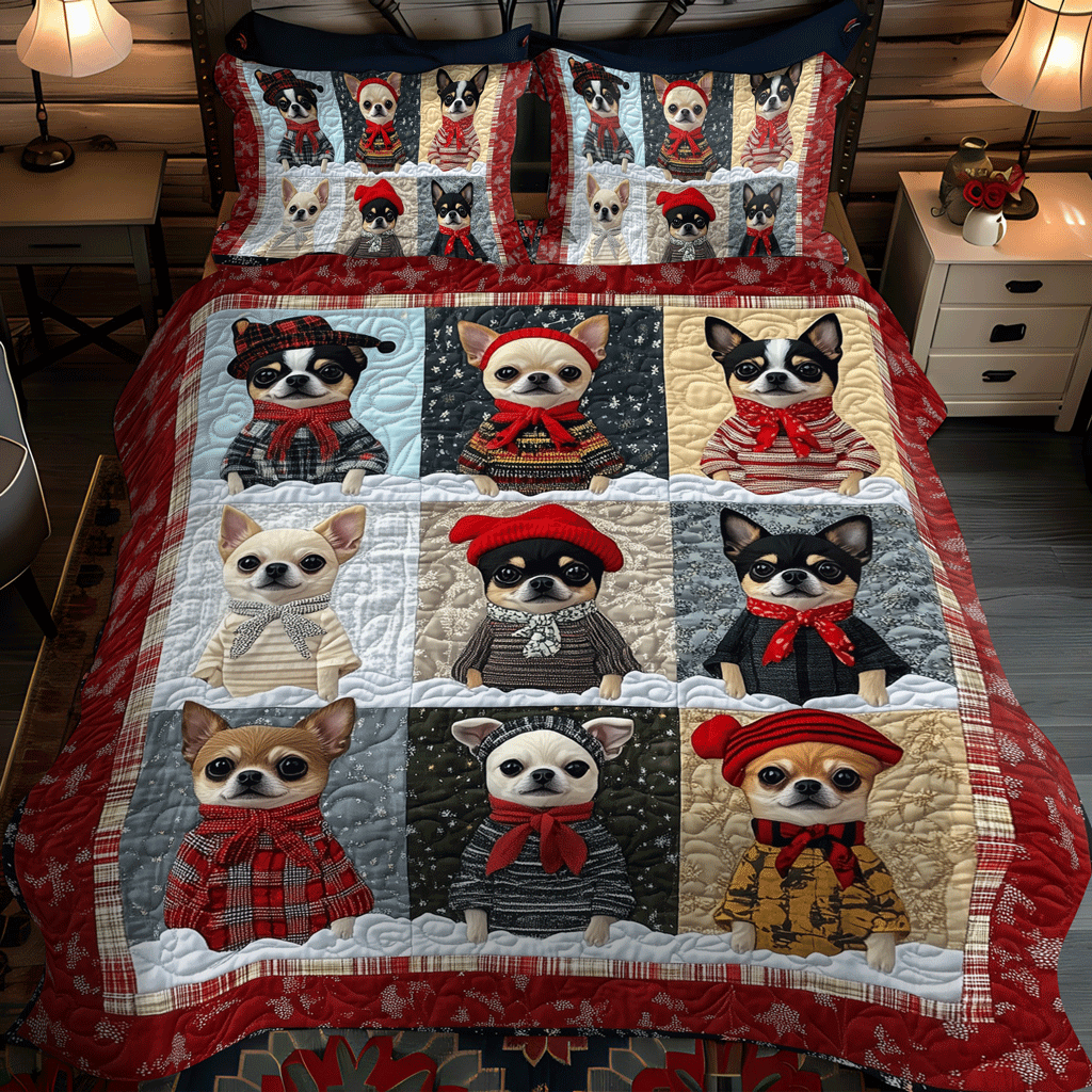 Set di Biancheria da Letto Trapuntata 3 Pezzi Allegro Chi-mas