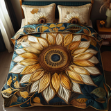 Set di Biancheria da Letto Trapuntata 3 Pezzi Giardino della Mezzanotte