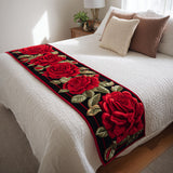 Rosa di Mezzanotte Runner da Letto Trapuntato
