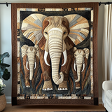 Possente Elefante Coperta Trapuntata