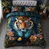 Set di Biancheria da Letto Trapuntata 3 Pezzi Tigre Possente