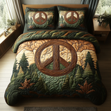 Set di Biancheria da Letto Trapuntata 3 Pezzi Viaggio di Mindful della Foresta