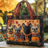 Bouledogue Francese Borsa Tote Trapuntata