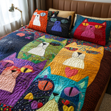 Set di Biancheria da Letto Trapuntata 3 Pezzi Mischief Meows
