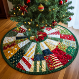 Magia del Vischio Copri Base per Albero di Natale Trapuntato