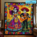 Dia De Los Muertos Coperta Trapuntata Personalizzata