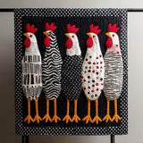 Galline Monocromatiche Coperta Trapuntata