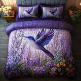 Set di Biancheria da Letto Trapuntata 3 Pezzi Colibrì Lunari
