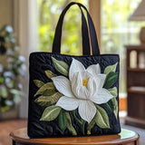 Magnolia al Chiaro di Luna Borsa Tote Trapuntata