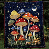 Funghi al Chiaro di Luna Coperta Trapuntata