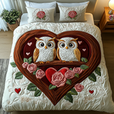 Set di Biancheria da Letto Trapuntata 3 Pezzi Coppia Lunare