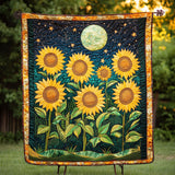Girasoli al Chiaro di Luna Coperta Trapuntata