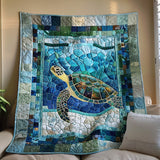 Vita Marina a Mosaico Coperta Trapuntata