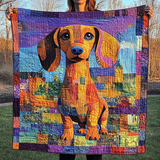 Armonia di Cani a Mosaico Coperta Trapuntata