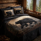 Set di Biancheria da Letto Trapuntata 3 Pezzi Orso Nero della Montagna