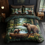 Set di Biancheria da Letto Trapuntata 3 Pezzi Zampe della Montagna