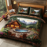 Set di Biancheria da Letto Trapuntata 3 Pezzi Rifugio della Montagna