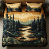 Set di Biancheria da Letto Trapuntata 3 Pezzi Montagna di Stillness