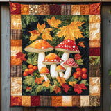 Magia dei Funghi in Autunno Coperta Trapuntata