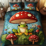 Set di Biancheria da Letto Trapuntata 3 Pezzi Rifugio del Fungo