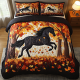 Set di Biancheria da Letto Trapuntata 3 Pezzi Cavallo Mistico