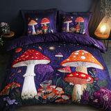 Set di Biancheria da Letto Trapuntata 3 Pezzi Fungo Mistico