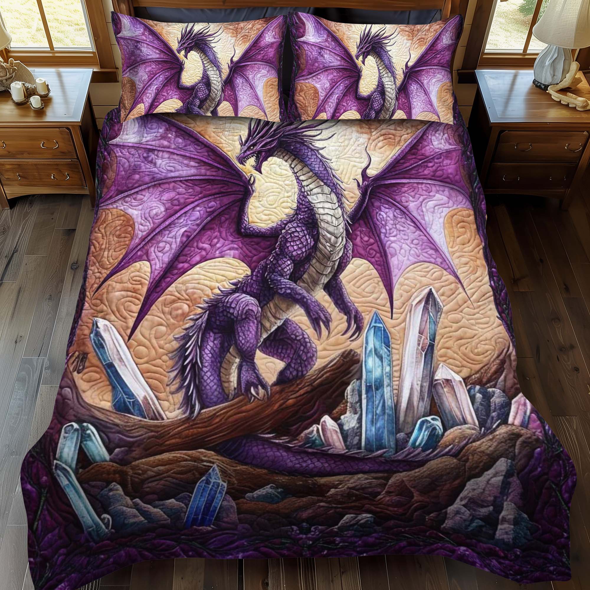 Set di Biancheria da Letto Trapuntata 3 Pezzi Mistico Scale
