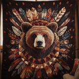 Orgoglioso Orso Nativo Coperta Trapuntata
