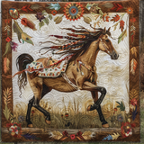 Serenata del Cavallo Nativo Coperta Trapuntata