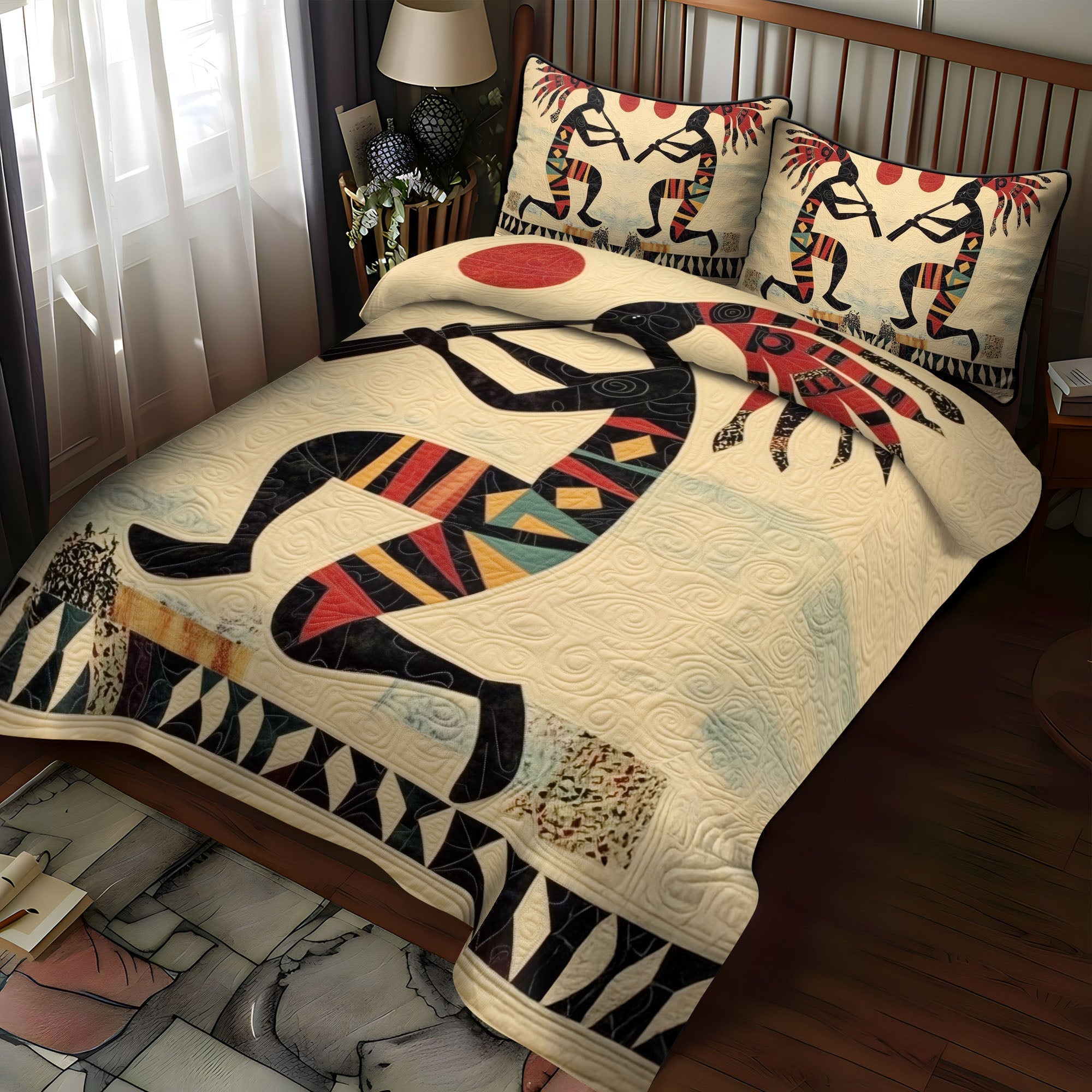 Set di Biancheria da Letto Trapuntata 3 Pezzi Riflessi Nativi