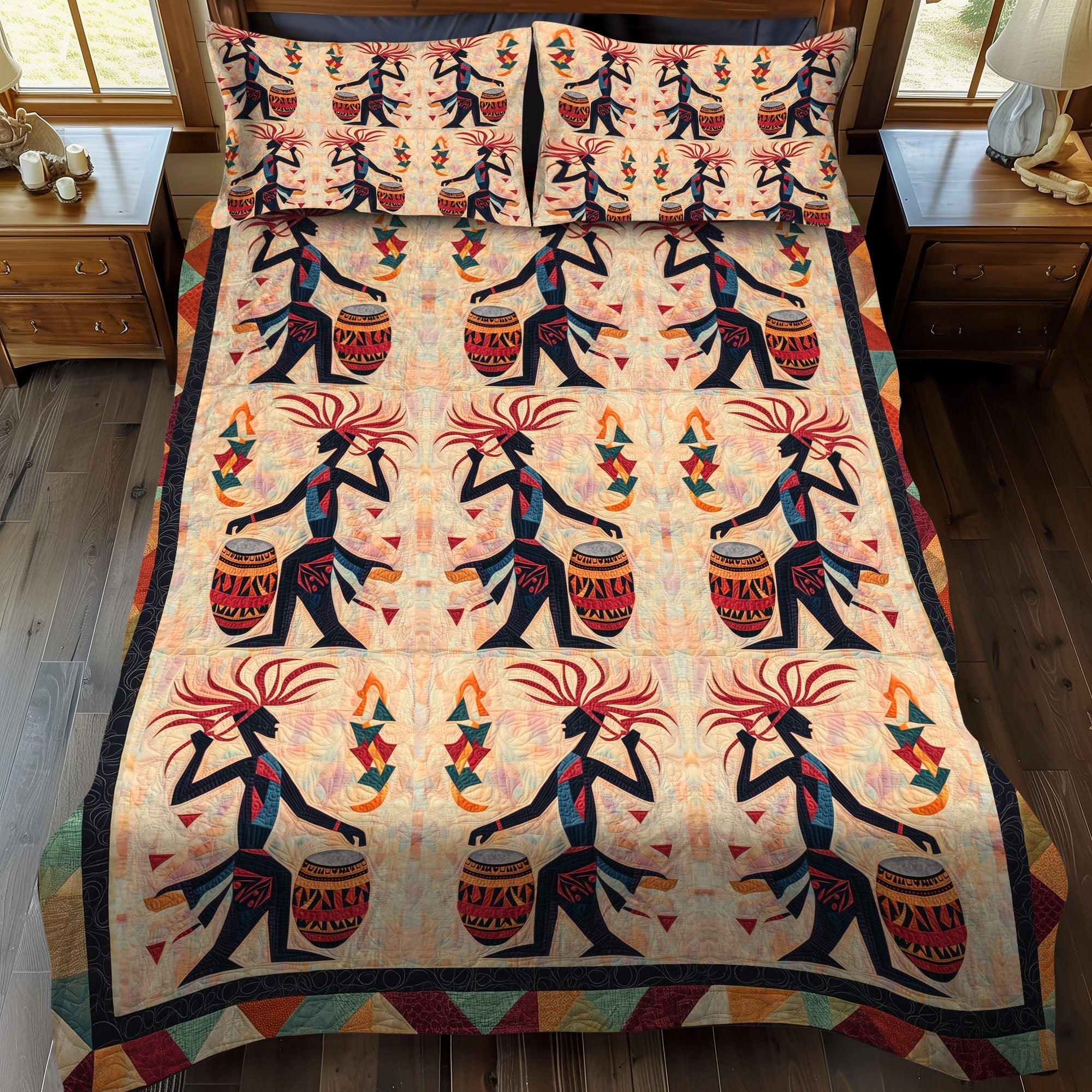 Set di Biancheria da Letto Trapuntata 3 Pezzi Sentieri Nativi