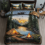 Set di Biancheria da Letto Trapuntata 3 Pezzi Riposo della Natura