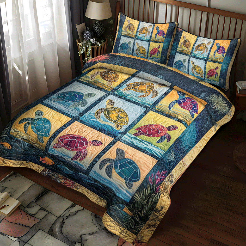 Set di Biancheria da Letto Trapuntata 3 Pezzi Rifugio Marinaro