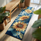 Decoro di Girasoli Blu Navy Passatoia