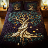 Set di Biancheria da Letto Trapuntata 3 Pezzi Foresta della Notte