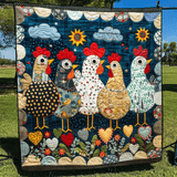Galline Notturne Coperta Trapuntata