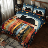 Set di Biancheria da Letto Trapuntata 3 Pezzi Gatto di Nighttime