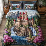 Set di Biancheria da Letto Trapuntata 3 Pezzi Castello Nobile