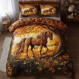 Set di Biancheria da Letto Trapuntata 3 Pezzi Cavallo Nobile