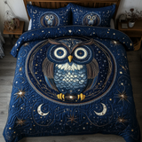 Set di Biancheria da Letto Trapuntata 3 Pezzi Occhi Notturni