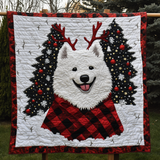 Notte di Natale con il Samoiedo Coperta Trapuntata