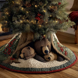 Northwoods Bear Nook Christmas Quilted Tree Skirt NCU0TH3604