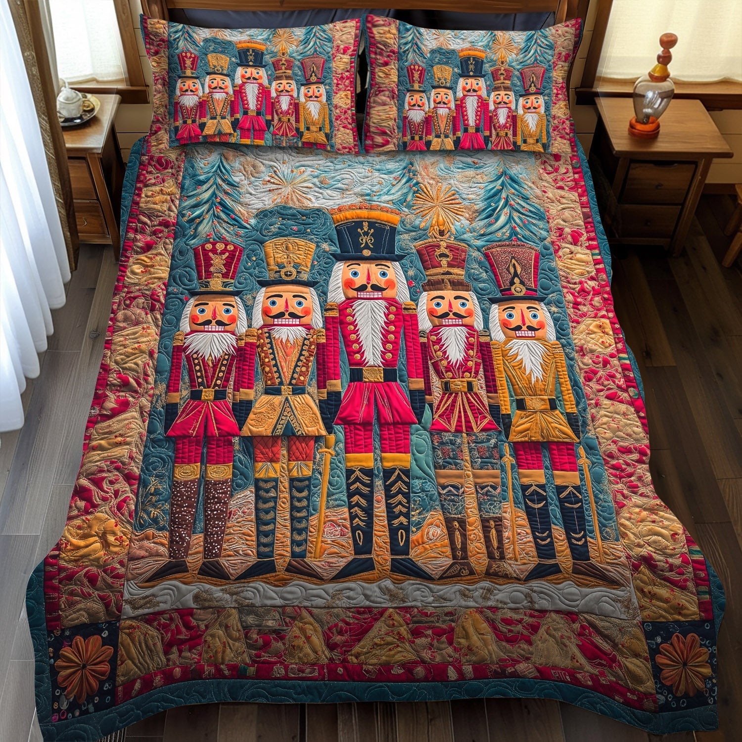 Set di Biancheria da Letto Trapuntata 3 Pezzi Schiaccianoci di Nostalgic