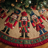Nutcracker Whispers Christmas Quilted Tree Skirt NCU0DK10472