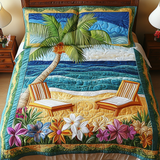 Set di Biancheria da Letto Trapuntata 3 Pezzi Sogni dell'Oceano
