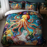 Set di Biancheria da Letto Trapuntata 3 Pezzi Abbraccio dell'Oceano