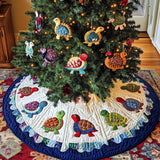 Amici dell'Oceano Copri Base per Albero di Natale Trapuntato